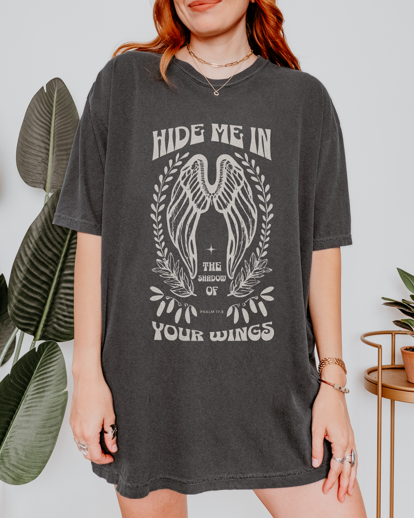 The Shaddow of Your Wings - Comfort Colors Faith Tee